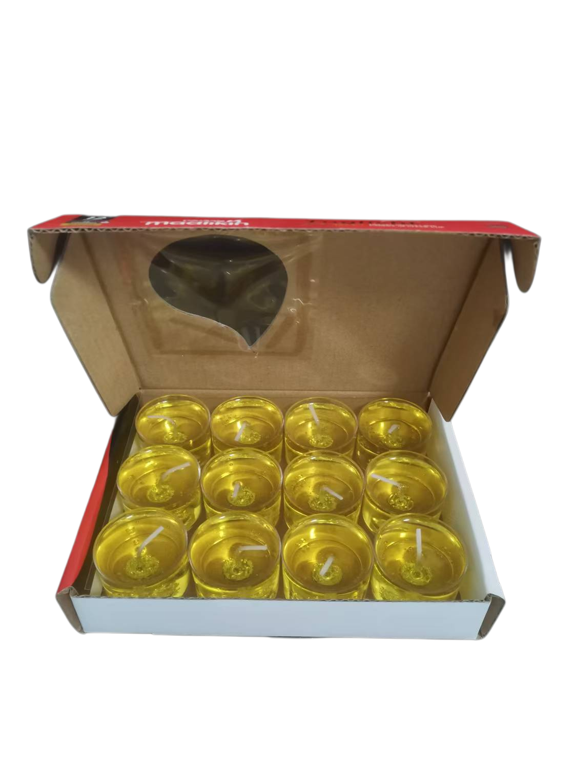 12 hours Pre filled Tug Licht oilve oil in Clear plastic cups  12 pack