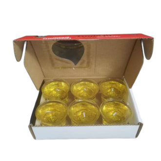 24 hours Pre filled Tug Licht oilve oil in Clear plastic cups  6 pack