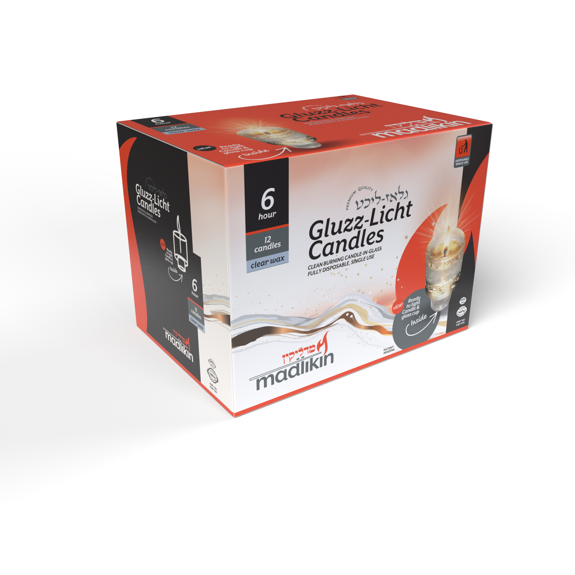 6 hours Pre filled Gluzz Licht Clear Wax in glass cup