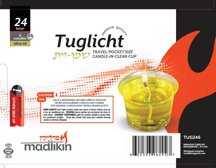24 hours Pre filled Tug Licht oilve oil in Clear plastic cups 6 pack - Image 2